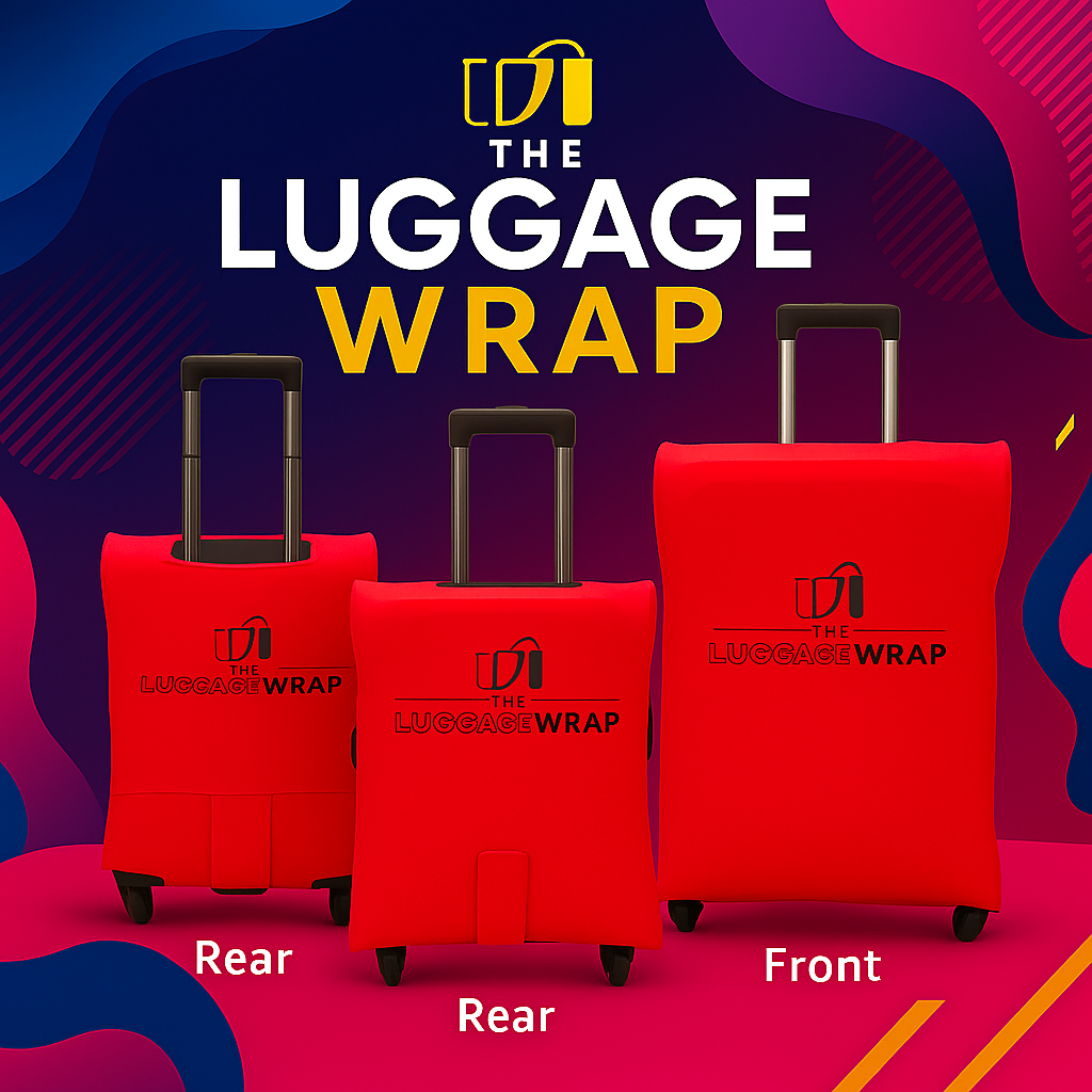 Durable, Regal Red Water-Resistant Luggage Cover for Standard Rolling Suitcase, Secure & Sturdy Fastener, Protects Against Dirt & Damage - Perfect Carry On Cover for Frequent Travelers