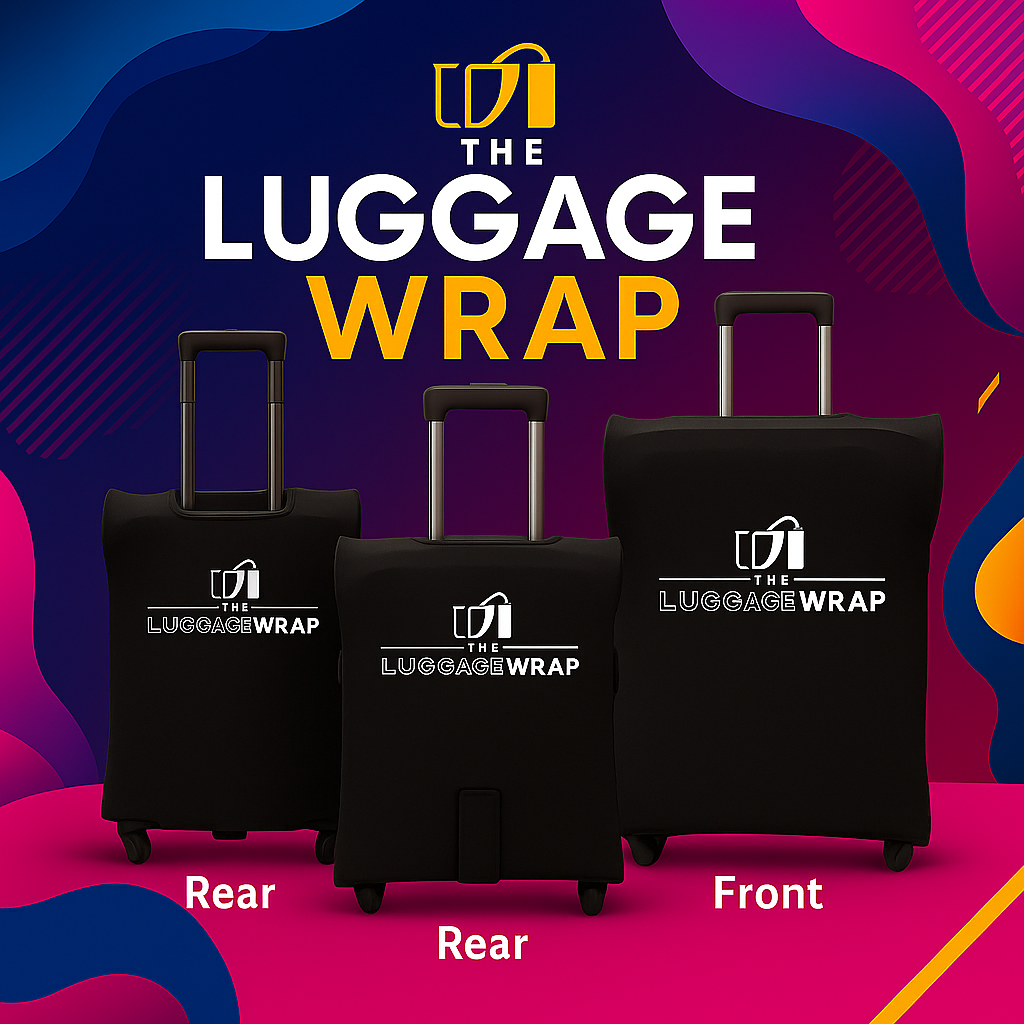 Durable Classic Black Water-Resistant Luggage Cover for Standard Rolling Suitcase, Secure & Sturdy Fastener, Protects Against Dirt & Damage - Carry On Suitcase Cover for Frequent Travelers