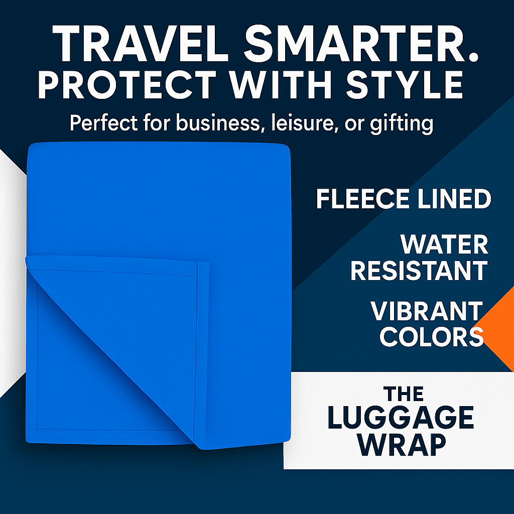 Durable Breezy Blue Water-Resistant Luggage Cover for Standard Rolling Suitcase, Secure & Sturdy Fastener, Protects Against Dirt & Damage - Perfect Suitcase Covers for Frequent Travelers