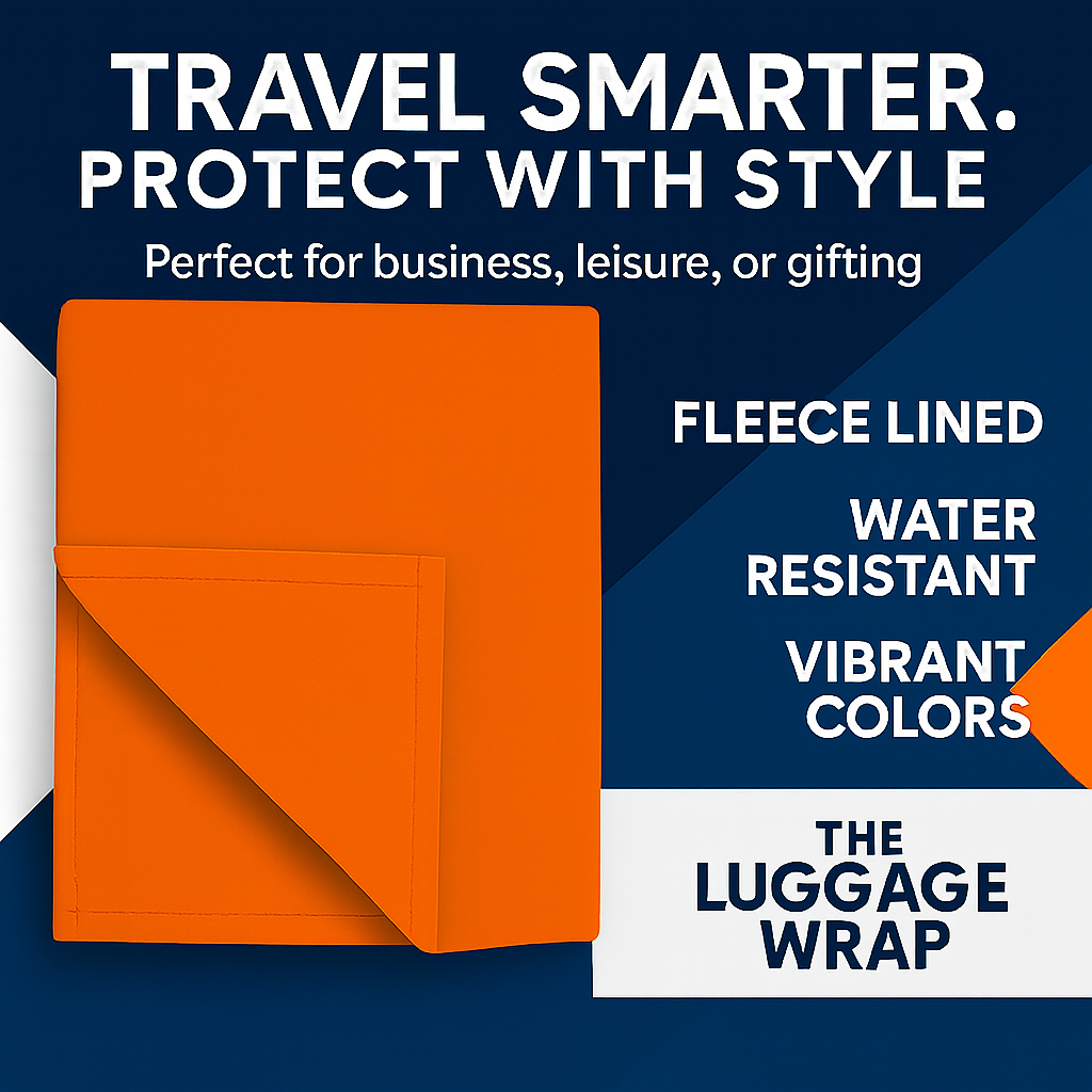 Durable, Opulent Orange Water-Resistant Luggage Cover for Standard Rolling Suitcase, Secure & Sturdy Fastener, Protects Against Dirt & Damage - Perfect Suitcase Covers for Frequent Travelers