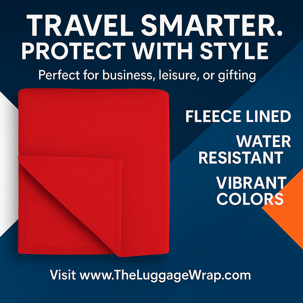 Durable, Regal Red Water-Resistant Luggage Cover for Standard Rolling Suitcase, Secure & Sturdy Fastener, Protects Against Dirt & Damage - Perfect Carry On Cover for Frequent Travelers