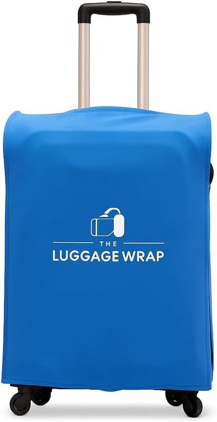 Durable Breezy Blue Water-Resistant Luggage Cover for Standard Rolling Suitcase, Secure & Sturdy Fastener, Protects Against Dirt & Damage - Perfect Suitcase Covers for Frequent Travelers