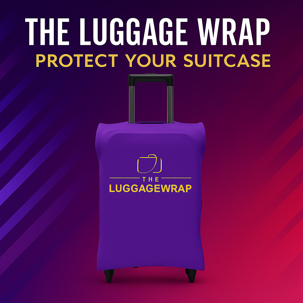 Our Purposeful Purple Luggage Wrap - Accommodates Conventional Rolling Luggage