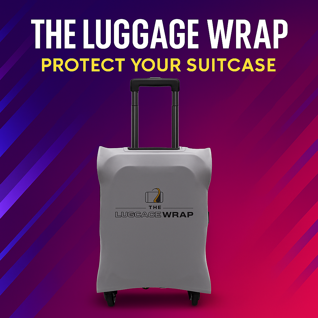 Durable, Graceful Gray Water-Resistant Luggage Cover for Standard Rolling Suitcase, Secure & Sturdy Fastener, Protects Against Dirt & Damage - Perfect Suitcase Covers for Frequent Travelers