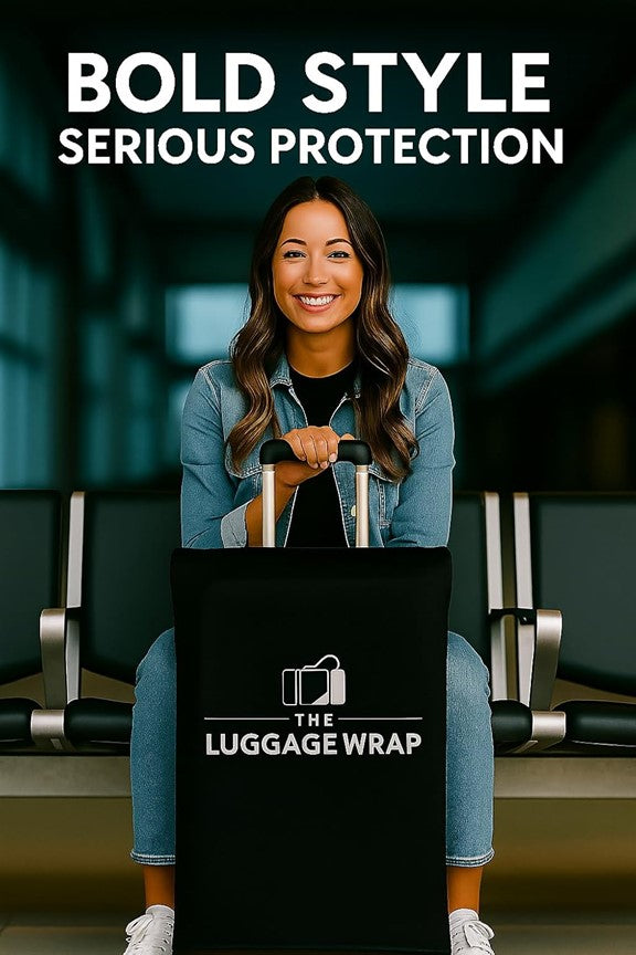 Durable Classic Black Water-Resistant Luggage Cover for Standard Rolling Suitcase, Secure & Sturdy Fastener, Protects Against Dirt & Damage - Carry On Suitcase Cover for Frequent Travelers