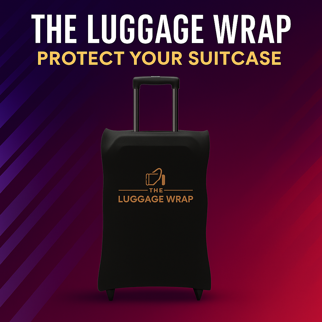 Durable Classic Black Water-Resistant Luggage Cover for Standard Rolling Suitcase, Secure & Sturdy Fastener, Protects Against Dirt & Damage - Carry On Suitcase Cover for Frequent Travelers