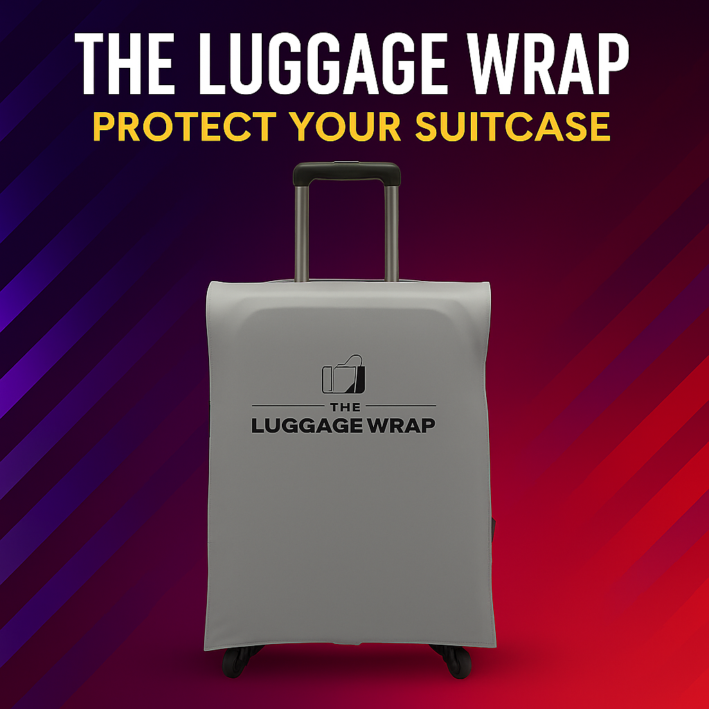 Durable, Graceful Gray Water-Resistant Luggage Cover for Standard Rolling Suitcase, Secure & Sturdy Fastener, Protects Against Dirt & Damage - Perfect Suitcase Covers for Frequent Travelers