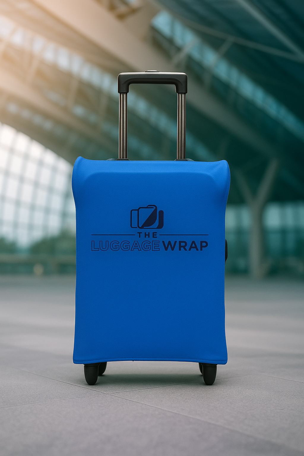 Durable Breezy Blue Water-Resistant Luggage Cover for Standard Rolling Suitcase, Secure & Sturdy Fastener, Protects Against Dirt & Damage - Perfect Suitcase Covers for Frequent Travelers