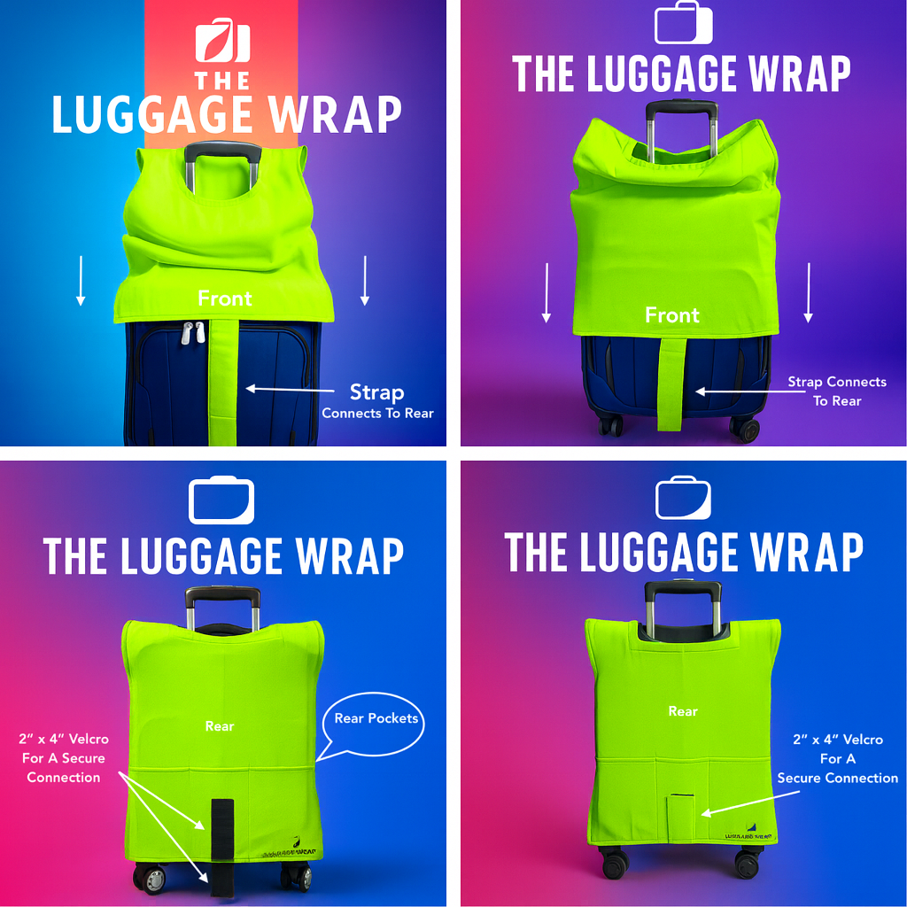 Durable, Lemony Lime Green Water-Resistant Luggage Cover for Standard Rolling Suitcase, Secure & Sturdy Fastener, Protects Against Dirt & Damage - Perfect Carry On Cover for Frequent Travelers