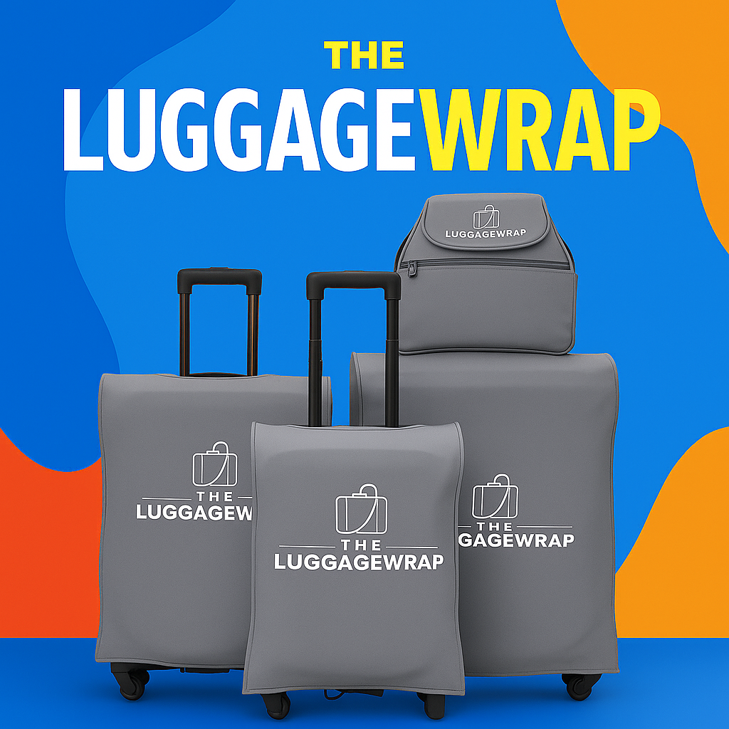 Our Graceful Gray Luggage Wrap - Accommodates Conventional Rolling Luggage
