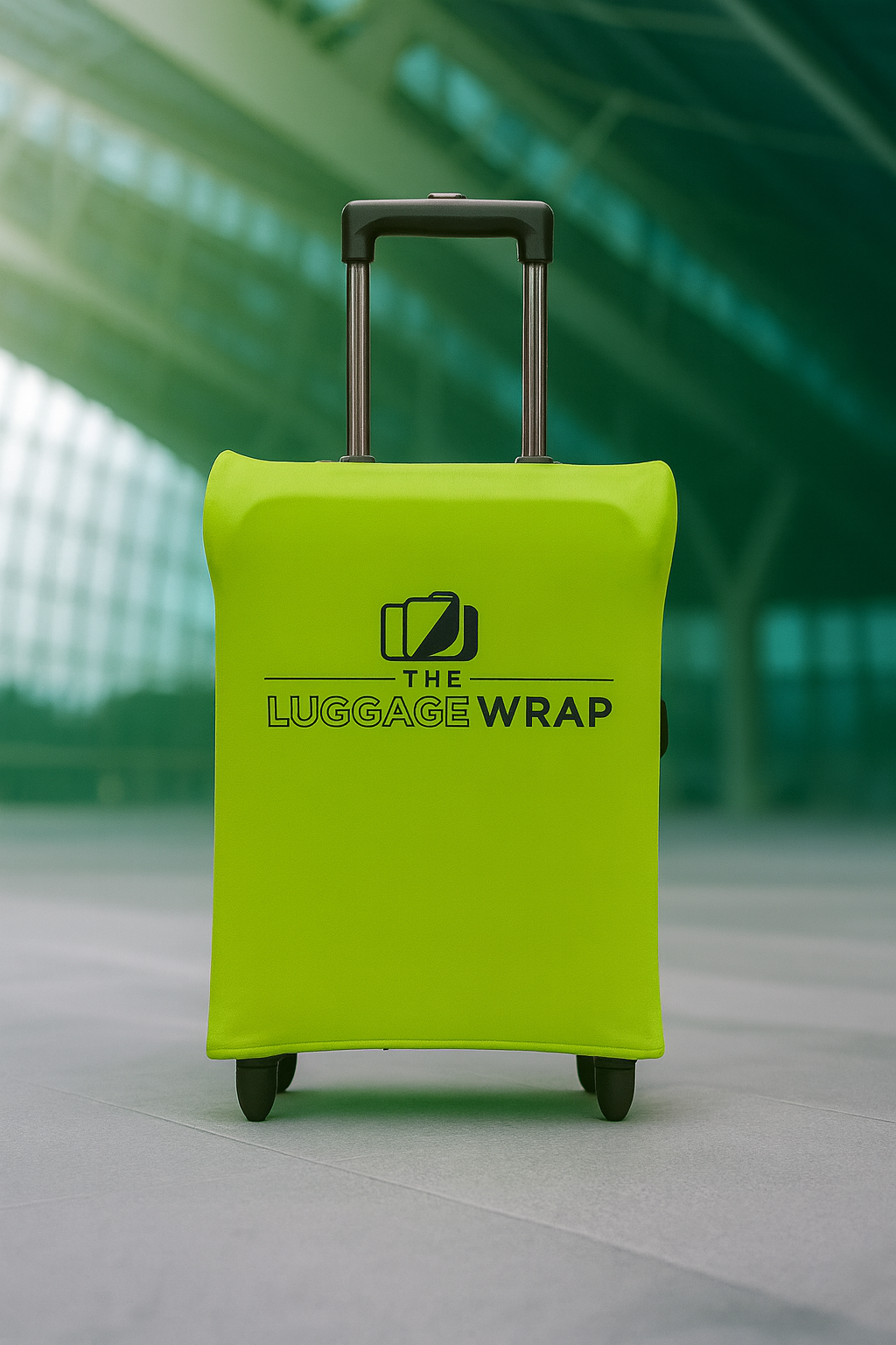 Durable, Lemony Lime Green Water-Resistant Luggage Cover for Standard Rolling Suitcase, Secure & Sturdy Fastener, Protects Against Dirt & Damage - Perfect Carry On Cover for Frequent Travelers