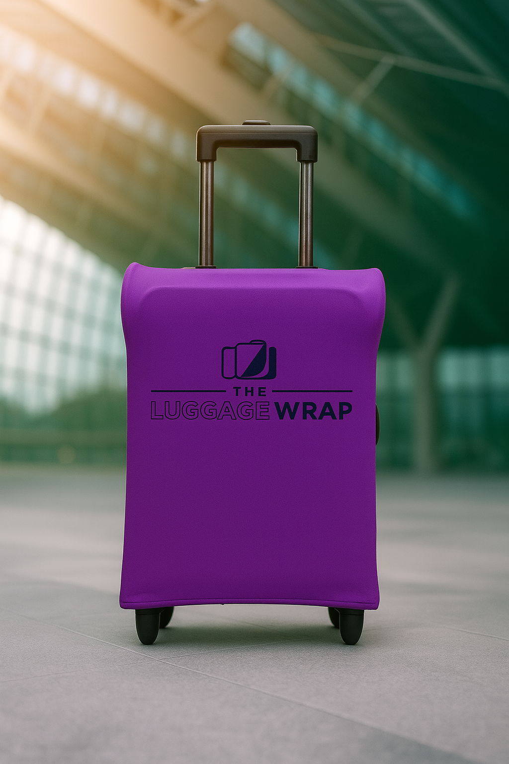 Durable, Purposeful Purple Water-Resistant Luggage Cover for Standard Rolling Suitcase, Secure & Sturdy Fastener, Protects Against Dirt & Damage - Perfect Suitcase Covers for Frequent Travelers