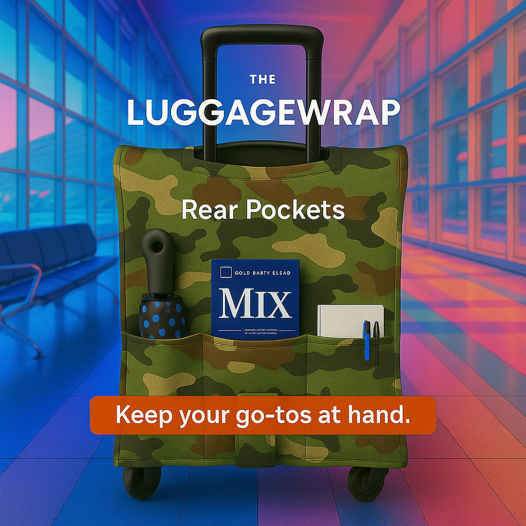 Durable Confident Camouflage Water-Resistant Luggage Cover for Standard Rolling Suitcase, Secure & Sturdy Fastener, Protects Against Dirt & Damage - Perfect Suitcase Cover for Frequent Travelers