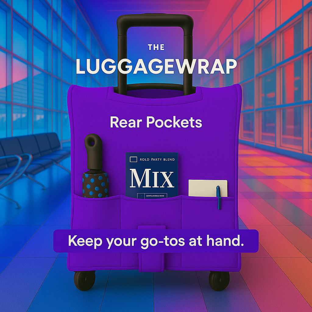 Our Purposeful Purple Luggage Wrap - Accommodates Conventional Rolling Luggage