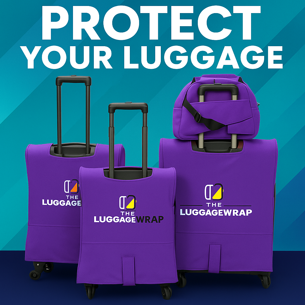 Our Purposeful Purple Luggage Wrap - Accommodates Conventional Rolling Luggage