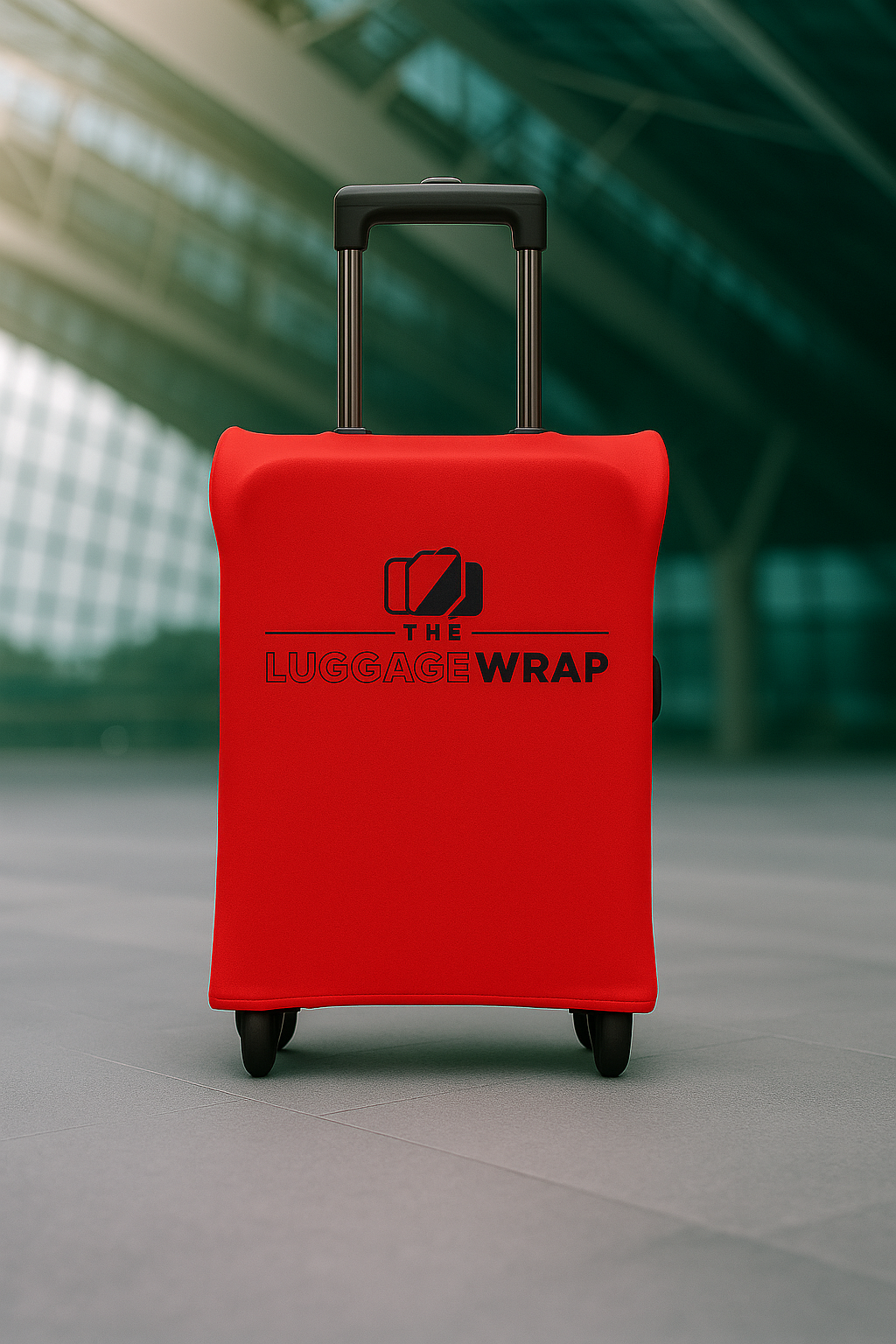 Durable, Regal Red Water-Resistant Luggage Cover for Standard Rolling Suitcase, Secure & Sturdy Fastener, Protects Against Dirt & Damage - Perfect Carry On Cover for Frequent Travelers
