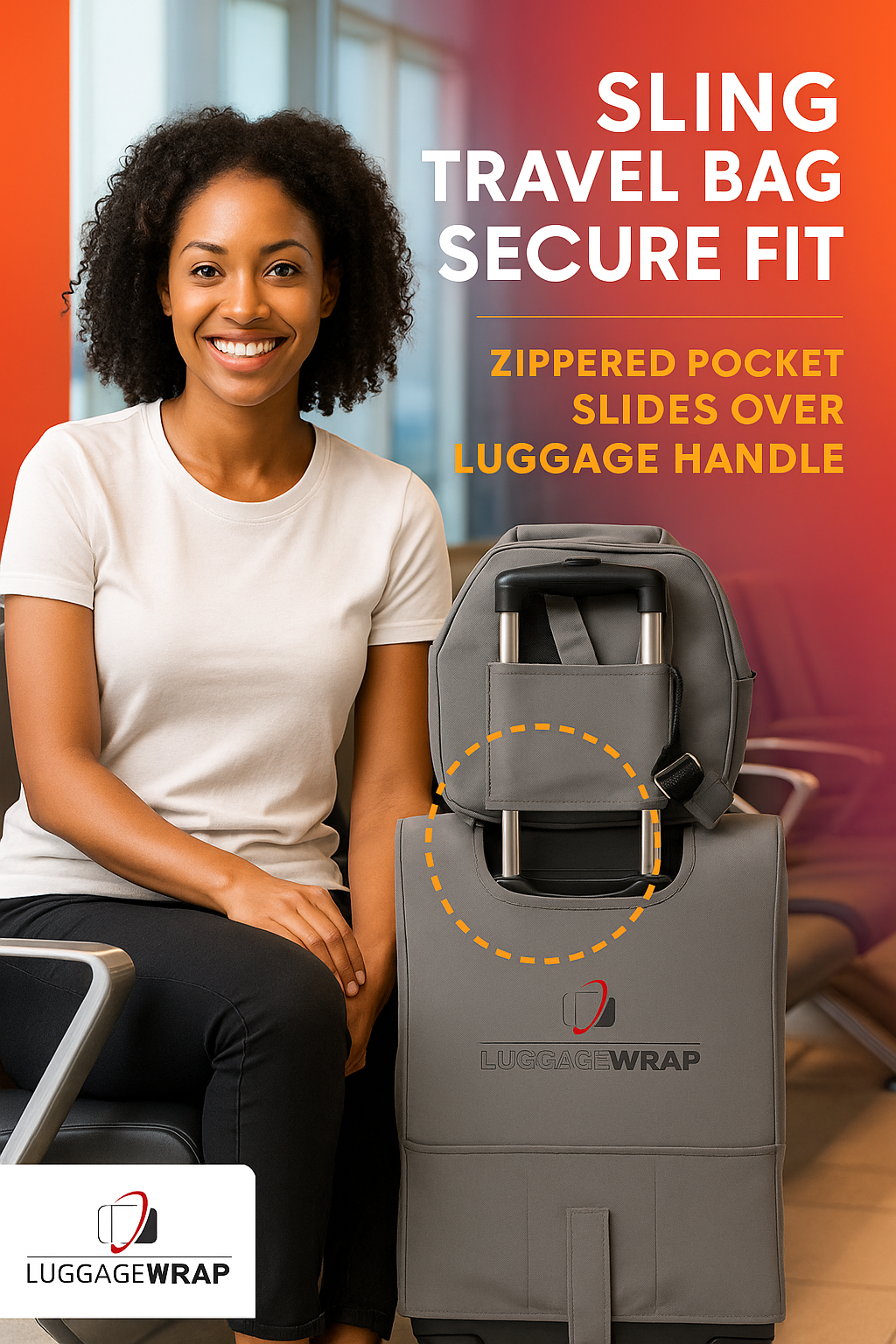Our Graceful Gray Luggage Wrap - Accommodates Conventional Rolling Luggage