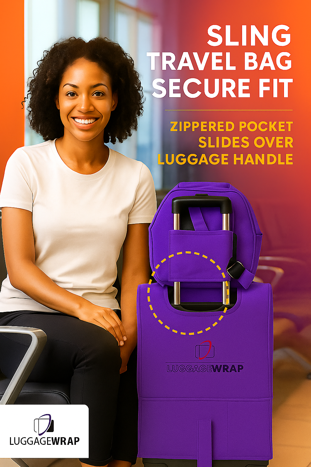 Our Purposeful Purple Luggage Wrap - Accommodates Conventional Rolling Luggage