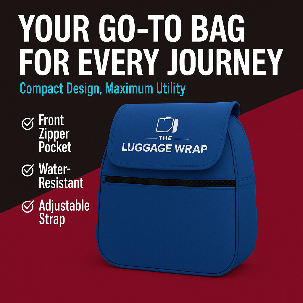 Our Breezy Blue Luggage Wrap - Accommodates Conventional Rolling Luggage