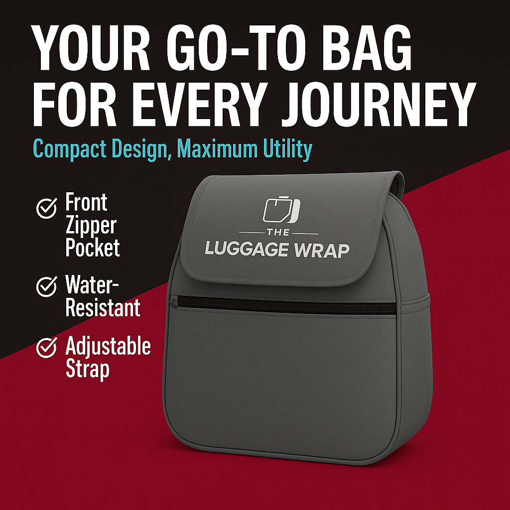 Our Graceful Gray Luggage Wrap - Accommodates Conventional Rolling Luggage