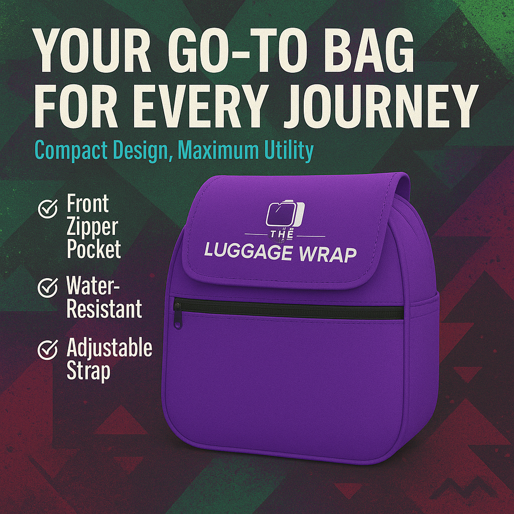 Our Purposeful Purple Luggage Wrap - Accommodates Conventional Rolling Luggage