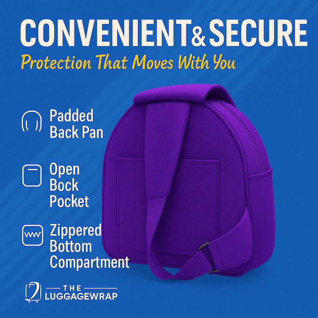Our Purposeful Purple Luggage Wrap - Accommodates Conventional Rolling Luggage