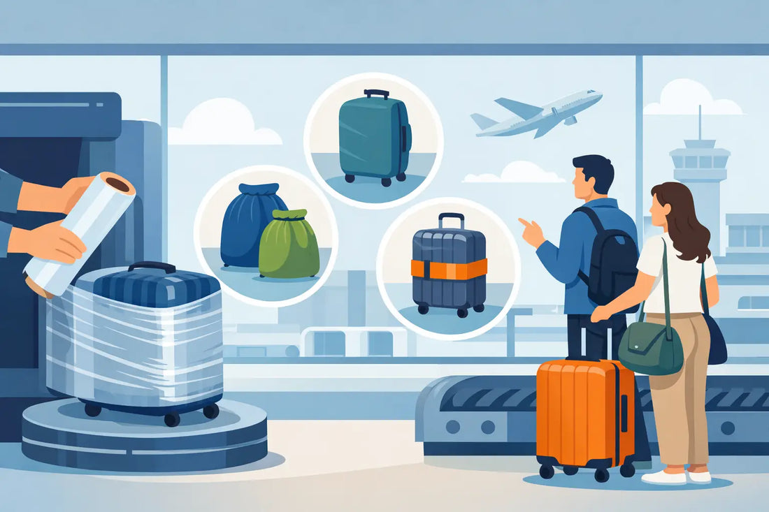La mejor alternativa al servicio de envoltura de equipaje en el aeropuerto