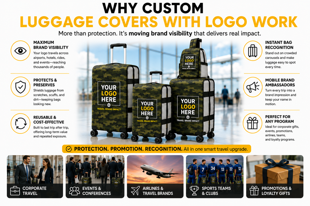 Pourquoi les housses à bagages personnalisées avec le logo