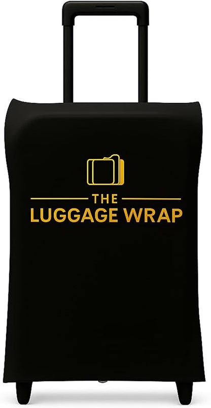 Durable Classic Black Water-Resistant Luggage Cover for Standard Rolling Suitcase, Secure & Sturdy Fastener, Protects Against Dirt & Damage - Carry On Suitcase Cover for Frequent Travelers