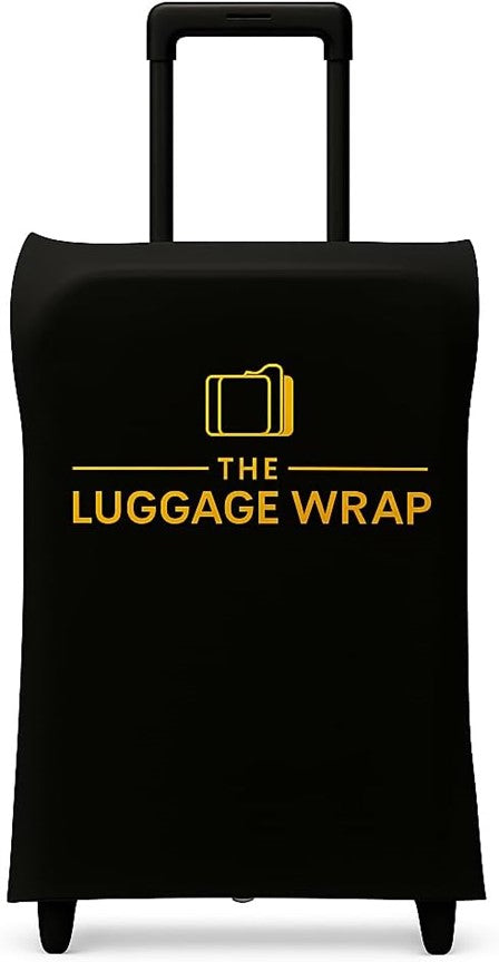 Durable Classic Black Water-Resistant Luggage Cover for Standard Rolling Suitcase, Secure & Sturdy Fastener, Protects Against Dirt & Damage - Carry On Suitcase Cover for Frequent Travelers