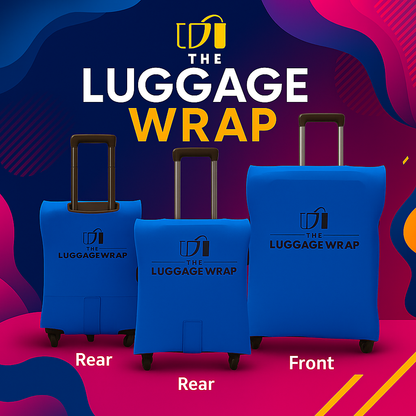 Durable Breezy Blue Water-Resistant Luggage Cover for Standard Rolling Suitcase, Secure & Sturdy Fastener, Protects Against Dirt & Damage - Perfect Suitcase Covers for Frequent Travelers