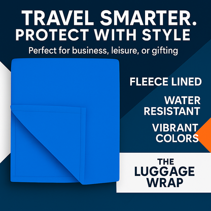 Durable Breezy Blue Water-Resistant Luggage Cover for Standard Rolling Suitcase, Secure & Sturdy Fastener, Protects Against Dirt & Damage - Perfect Suitcase Covers for Frequent Travelers