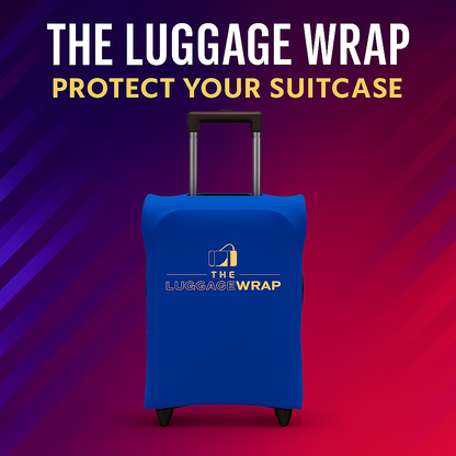 Our Breezy Blue Luggage Wrap - Accommodates Conventional Rolling Luggage