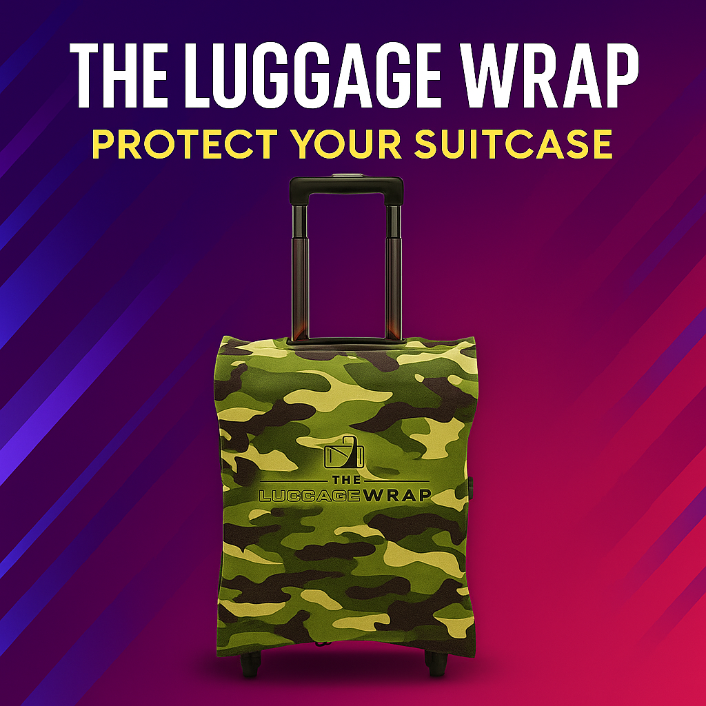 Durable Confident Camouflage Water-Resistant Luggage Cover for Standard Rolling Suitcase, Secure & Sturdy Fastener, Protects Against Dirt & Damage - Perfect Suitcase Cover for Frequent Travelers