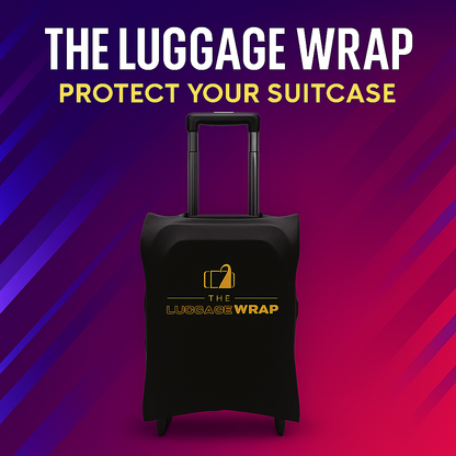Durable Classic Black Water-Resistant Luggage Cover for Standard Rolling Suitcase, Secure & Sturdy Fastener, Protects Against Dirt & Damage - Carry On Suitcase Cover for Frequent Travelers