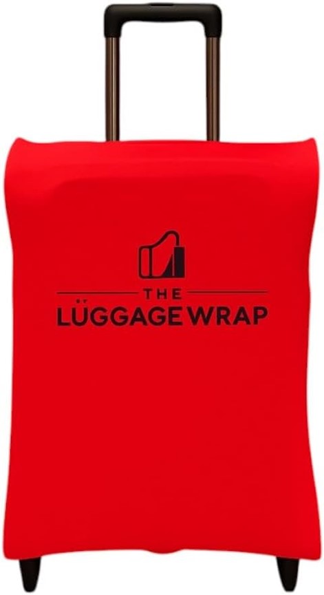Durable, Regal Red Water-Resistant Luggage Cover for Standard Rolling Suitcase, Secure & Sturdy Fastener, Protects Against Dirt & Damage - Perfect Carry On Cover for Frequent Travelers
