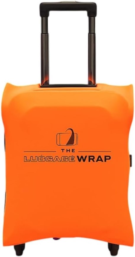 Durable, Opulent Orange Water-Resistant Luggage Cover for Standard Rolling Suitcase, Secure & Sturdy Fastener, Protects Against Dirt & Damage - Perfect Suitcase Covers for Frequent Travelers