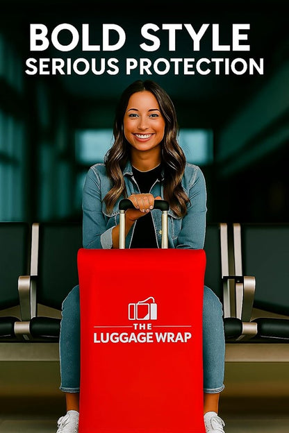 Durable, Regal Red Water-Resistant Luggage Cover for Standard Rolling Suitcase, Secure & Sturdy Fastener, Protects Against Dirt & Damage - Perfect Carry On Cover for Frequent Travelers