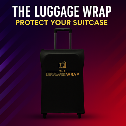 Durable Classic Black Water-Resistant Luggage Cover for Standard Rolling Suitcase, Secure & Sturdy Fastener, Protects Against Dirt & Damage - Carry On Suitcase Cover for Frequent Travelers