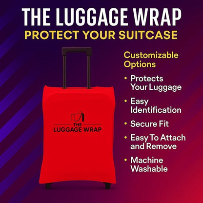 Durable, Regal Red Water-Resistant Luggage Cover for Standard Rolling Suitcase, Secure & Sturdy Fastener, Protects Against Dirt & Damage - Perfect Carry On Cover for Frequent Travelers