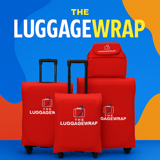 Our Regal Red Luggage Wrap - Accommodates Conventional Rolling Luggage