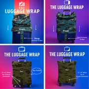 Funda de equipaje duradera, con diseño de camuflaje confiado y resistente al agua para maleta rodante estándar, cierre seguro y resistente, protege contra la suciedad y los daños - Funda de maleta perfecta para viajeros frecuentes