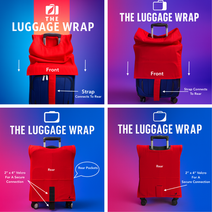 Durable, Regal Red Water-Resistant Luggage Cover for Standard Rolling Suitcase, Secure & Sturdy Fastener, Protects Against Dirt & Damage - Perfect Carry On Cover for Frequent Travelers