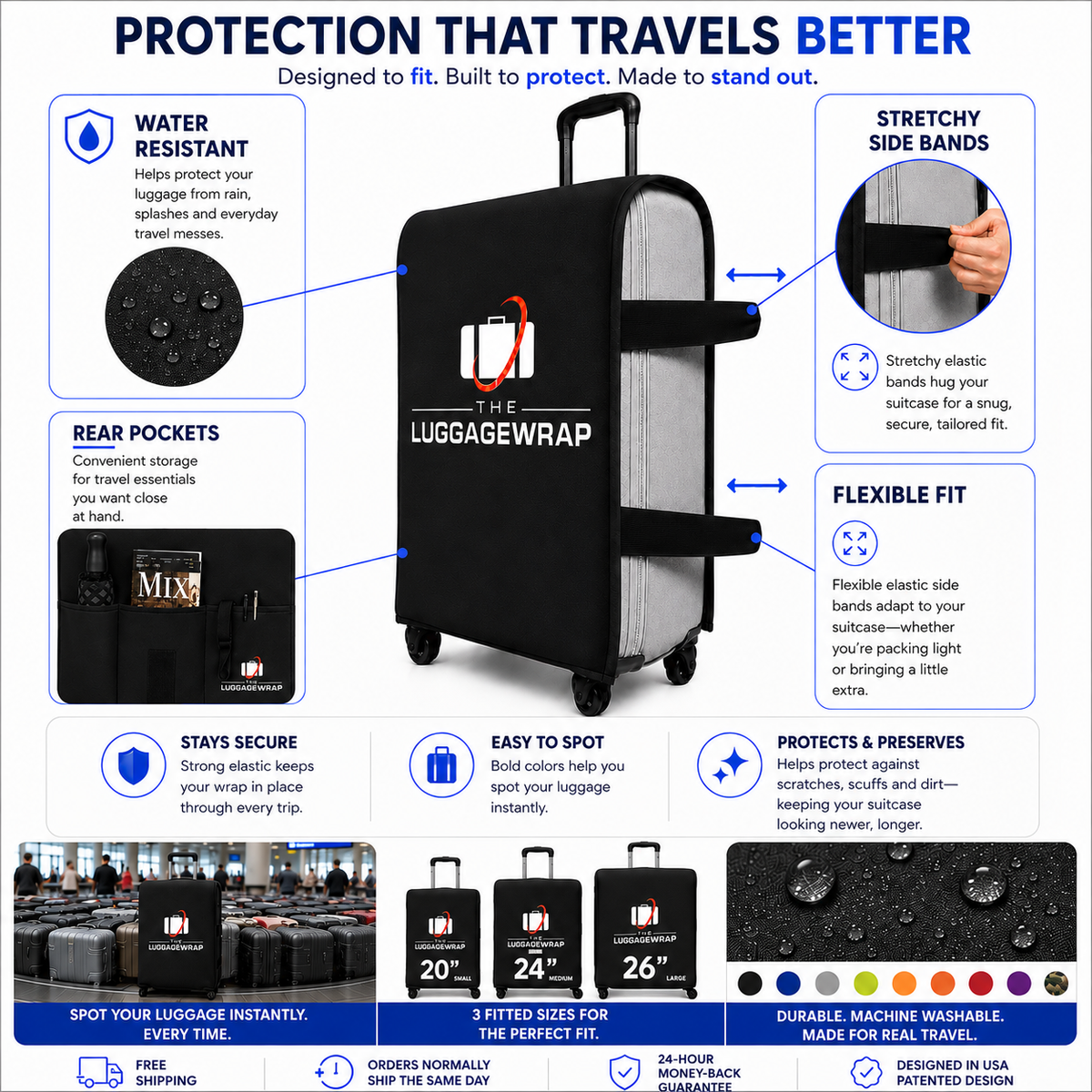 The Luggage Wrap® — Classic Black