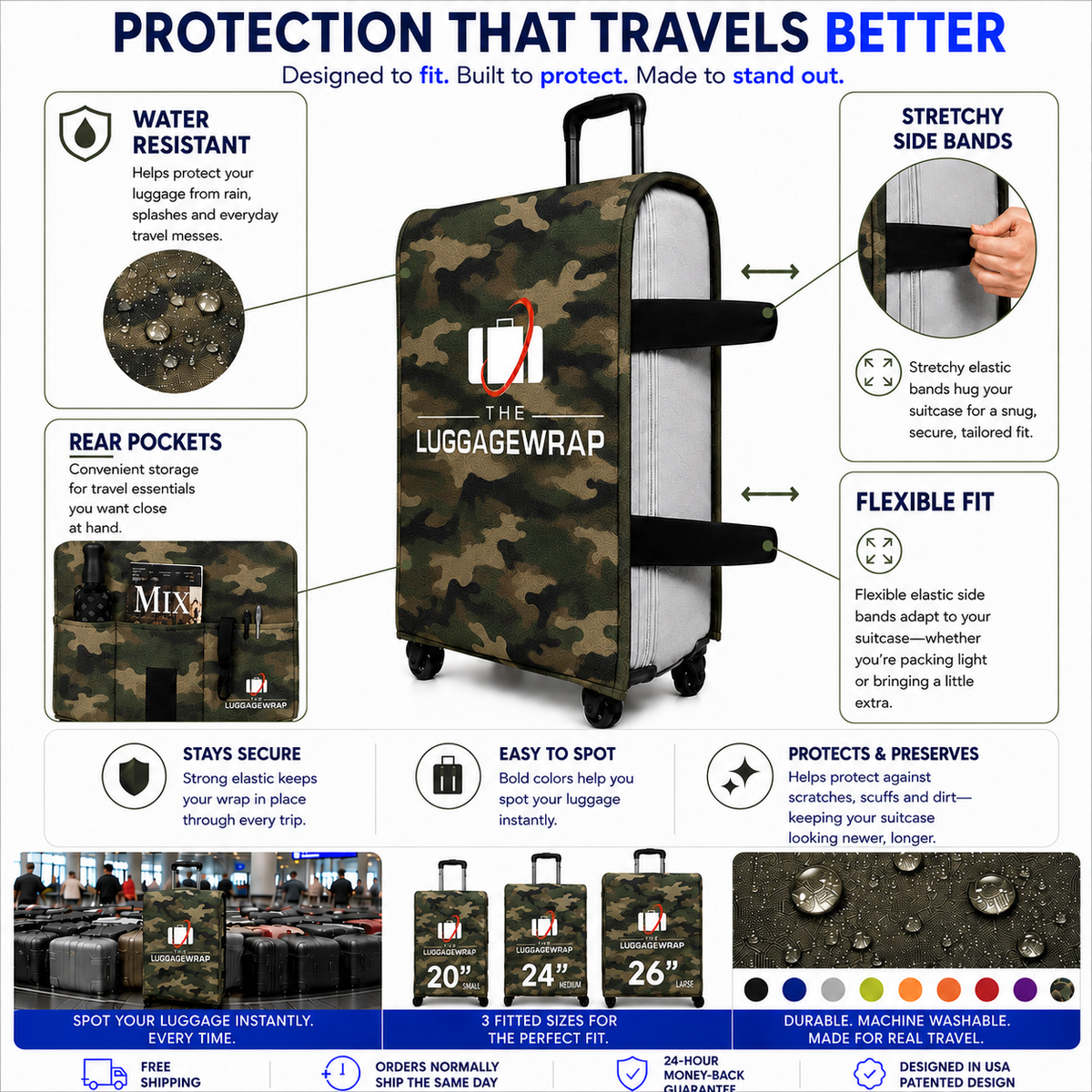 The Luggage Wrap® — Confident Camo