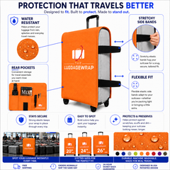 The Luggage Wrap® — Opulent Orange
