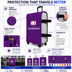 The Luggage Wrap® — Morado con un propósito
