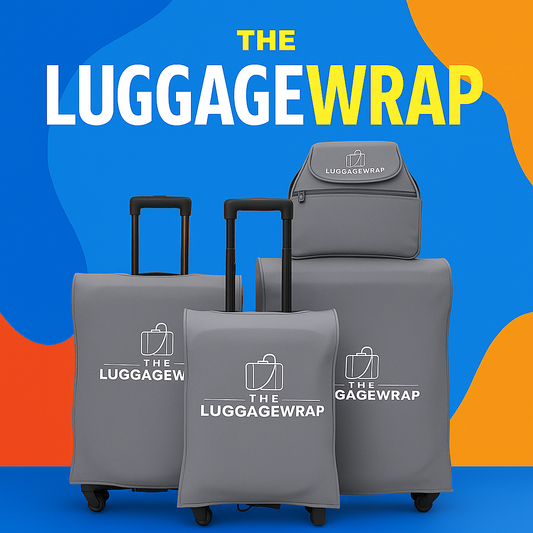 Our Graceful Gray Luggage Wrap - Accommodates Conventional Rolling Luggage
