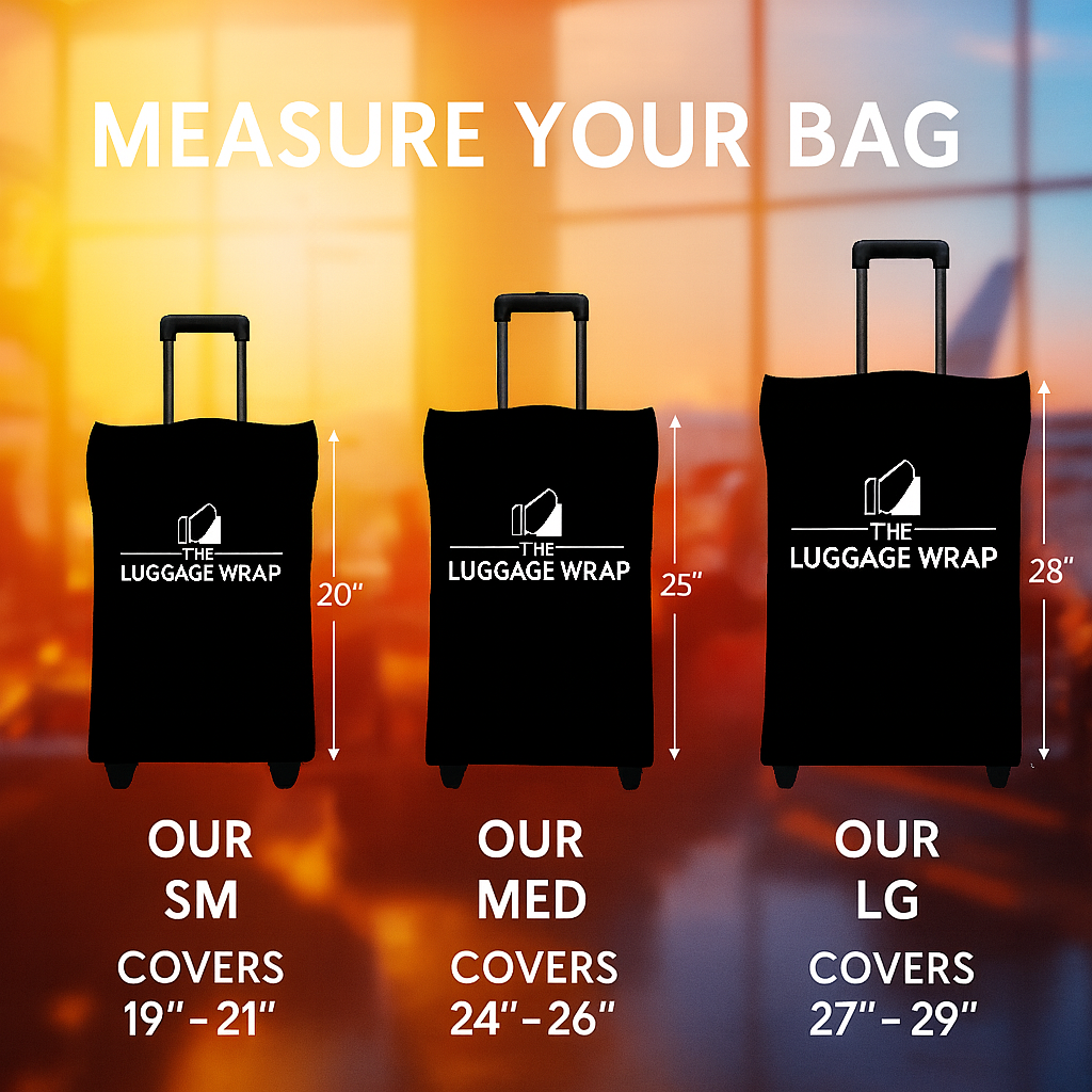 Durable Classic Black Water-Resistant Luggage Cover for Standard Rolling Suitcase, Secure & Sturdy Fastener, Protects Against Dirt & Damage - Carry On Suitcase Cover for Frequent Travelers