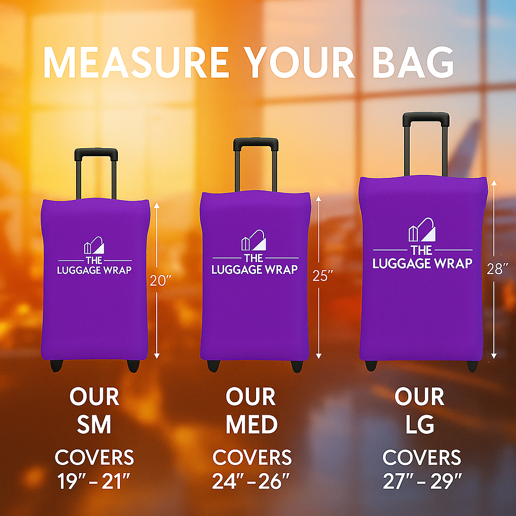 Our Purposeful Purple Luggage Wrap - Accommodates Conventional Rolling Luggage